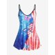 thumbnail image 1 of Top Cami de Talla Extra con Estampado de Bandera Americana Rosegal Camisetas sin mangas de talla grande, 1 of 5