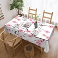 thumbnail image 5 of Cherry Blossom Rectangle Tablecloth Pink Branch Tree Japan Blooming Flowers Table Cloth Dining Table Cover for Home Kitchen Restaurant Party Buffet Picnic 60 x 84 Inch, 5 of 7