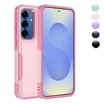 Samsung Galaxy S25 Plus Case,Sturdy Phone Case for Galaxy S25 Plus 2025 6.7 inch,Njjex Shockproof Protection Heavy Duty Armor Hard Plastic & Rubber Rugged Bumper 2-in-1 Case Cover-Pink