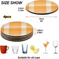 thumbnail image 4 of Orange Check Plaid Drinks Coasters, Non-Scratch Cork Base Round Cups Mats for for Wooden Coffee Table, Cool Housewarming Gift for Home Decor, 4 of 7