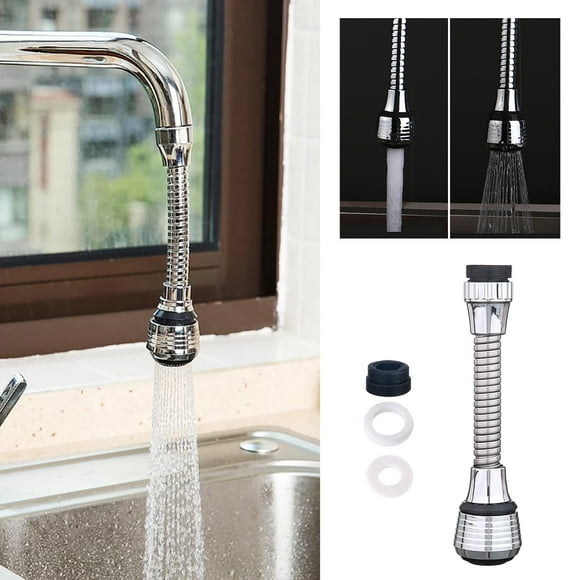 Faucet Extension Tubes Movable Faucet Extender 360° Flexible Faucet Extender Kitchen Tap Spray Head Attachment For Kitchen Cold Hot Water Faucet Kitchen Nozzle Farm Faucet All Direction Faucet Head