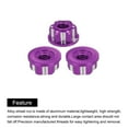 thumbnail image 4 of Tuercas Hexagonales de Aluminio M4 para Ruedas RC Tapas Antideslizantes a Prueba de Polvo para Coches de Modelo RC 1/10 Camiones Todoterreno Piezas Mejoradas 4Pcs Morado, 4 of 6