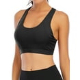 thumbnail image 4 of YouLoveIt Women's Sports Bra Medium Support Cross Back Padded Sports Bra Workout Yoga Running Activewear Yoga Bras Push Up Padded Bras Middle Impact Sports Bra, 4 of 8