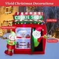thumbnail image 3 of Gymax 6.3FT Self Inflatable Santa Claus Cookie Shop Christmas Decoration w/ Colorful Lights, 3 of 10