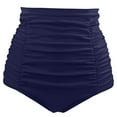 thumbnail image 1 of Women's High Waisted Swim Bottoms Skirts, Ruched Bikini Tankini Briefs Swimsuit Shorts, 1 of 2