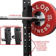 Valor Fitness BD-57 Pull-Up Rack with Storage Pegs, and J-Hooks for Squats and Bench Press (750lb Capacity)