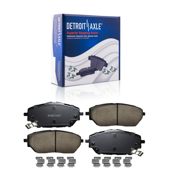 Detroit Axle - Front Ceramic Brake Pads for Toyota 2018-2022 C-HR, 2019 2020 2021 Brake Pads with Hardware Replacement