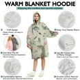 thumbnail image 5 of Wearable Oversized Blanket,Pioneer Flower Floral Print Pattern Wearable Blanket Hoodie for Adults,Cozy Hooded Blankets with Super Pockets,Super Warm Fuzzy Pullover for Women & Men, 5 of 6