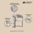 thumbnail image 4 of Manhattan Comfort Augusta Dining Chair with Metal Base in Light Grey, 4 of 9