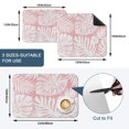 thumbnail image 5 of Pink Palm Leaves Dish Drying Mats for Kitchen Counter, Tropical Botanical Modern Minimalist Absorbent Coffee Bar Mat with Non-slip Rubber Backed Quick Drying Dish Rack Pad 16"x24", 5 of 9