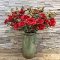 thumbnail image 3 of SPRING PARK Artificial Rose Flower, Plant Vase Wedding Outdoor Garden Home DIY, Small Artificial Faux Greenery for House Decorations, 3 of 7