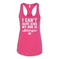 thumbnail image 2 of Wild Bobby, I Can't Have Kids My Dog is Allergic Funny, Dog Lover, Women Racerback Tank Top, Raspberry, Large, 2 of 4