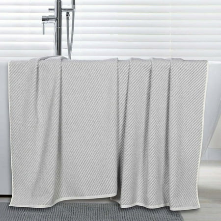 Superior Amelia Viscose Cotton Blend Medium Weight Bath Sheets, Set of 2, Beige
