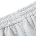 thumbnail image 5 of TEAJOPSUU Men's Casual Shorts Plus Size Loose Fit Canvas Shorts with Elastic Drawstring Waist Embroidery Detail Straight Leg Cut Gray, 5 of 7