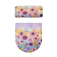 thumbnail image 2 of HELLHERO 2 Piece Toilet Lid Covers for Bathroom Dragonfly Sunflower Elastic Bottom Toilet Seat Cover Set Stretch, 2 of 8