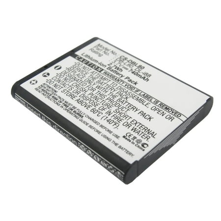 Replacement Battery for Sanyo Xacti DMX-CS1 Xacti DMX-CS1G Xacti DMX-CS1P Xacti DMX-CS1S Xacti DMX-GH1 Xacti DMX-GH1L Xacti DMX-GH1P Xacti DMX-GH1S Xacti DSC-X1200 DB-L80 DB-L80AU 3.7V/740mAh