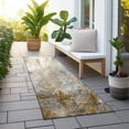 thumbnail image 6 of Addison Rugs Chantille Indoor/Outdoor Contemporary Watercolors Brown Washable Runner Rug, 2'3" x 7'6", 6 of 6
