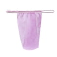 thumbnail image 1 of Qarigey 100 Uds. Bragas desechables de viaje en Tanga, ropa interior de Spa con espalda en T, calzoncillos de Sauna elásticos no tejidos para Ropa interior Rosa, 1 of 6