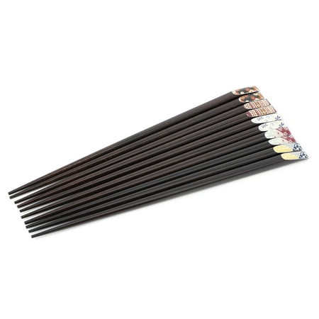 

BYDOT Japanese Chopsticks Printing Pointed Chop Sticks Wooden Tableware Kitchen Tool