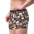 thumbnail image 3 of Rateoe Guitar Skull record Mens Boxer Briefs Poly Spandex Performance Boxer Briefs Underwear Hem Boxer Briefs - Medium, 3 of 8
