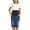 Blue, variant on Miqool Womens Maternity Jean Skirt Pregnancy Denim Skirt Over The Belly A Line Stretchy Summer Casual Frayed Hem Maternity Midi Skirts
