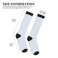 thumbnail image 2 of Lsque Blue Checkboard Pattern Sport Compression Socks for Men & Women 15-20 mmHg Knee High Nurse Pregnant Running Medical and Travel Athletic, 2 of 6