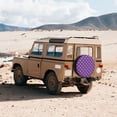 thumbnail image 6 of Waterproof Spare Wheel Cover, Purple Rhombus Adjustable Wheel Cover For Jeep Trailer Rv Suv Car, 14 Inch, 6 of 8
