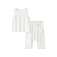 thumbnail image 2 of Delliss Baby Girl's Sleeveless T-Shirt Set Ribbed Elastic Waist Loose Long Pant Baggy Two Piece Outfit 3 Months 4 Years, 2 of 6