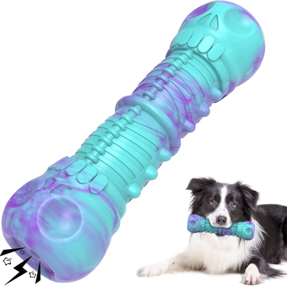 Durable Dog Chew Toy for Aggressive Chewers - Squeaky Rubber Toy with Milk Scent & Protruding Texture for Large & Medium Dogs - Perfect Dog Toys to Keep Them Busy
