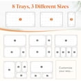 thumbnail image 3 of Lifewit 8 Pcs Large Bathroom Drawer Organizers, 3 Sizes Clear Plastic Storage Organizer Trays for Make Up, Kitchen Utensils, Vanity Accessories in Bathroom/Office/Dresser Organization, 3 of 8