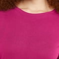 thumbnail image 2 of Hanes T-Shirt à Manches Longues Col Rond pour Femmes, P, Rose Vif, 2 of 5