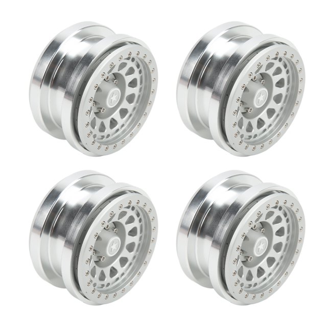 4 Cubos de Rueda de Coche RC, Aleacio de Aluminio de Alta Resistencia, 12 Agujeros, Llantas de 2,9 Pulgadas para Coche Axail SCX6 1/6 RC