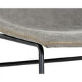 thumbnail image 6 of Sunpan Cal 18" Mid-Century Faux Leather Dining Chair in Antique Gray, 6 of 7