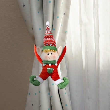 

JERDAR Christmas Decorations Christmas Decoration Creative Curtain Buckle Creative Door Hanging Red Doorknob Pendant Curtain Decoration Red