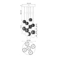 thumbnail image 5 of MP321805PN-Kuzco Lighting-Onyx - 45W 5 LED Pendant-15.13 Inches Tall and 14.63 Inches Wide-Polished Nickel Finish, 5 of 7
