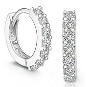 Earrings for Women Valentine's Day Gifts Sterling Silver Rhinestones Hoop Diamond Stud Earrings for Women Clearance