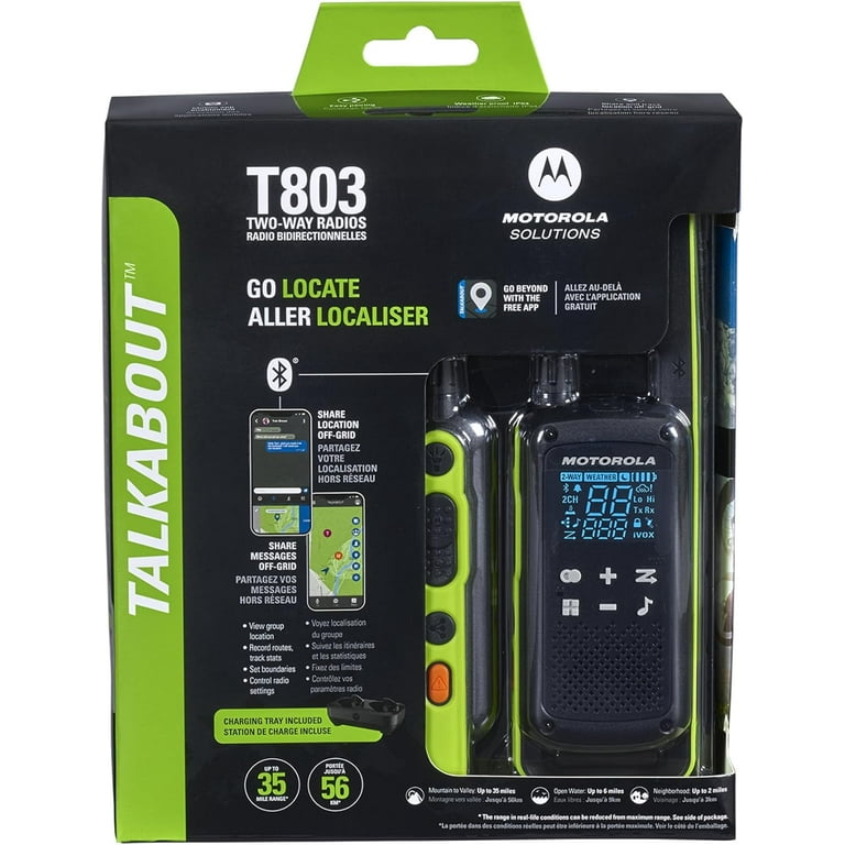 Motorola T803 Two-Way Handheld Radio, 35 mi. Range