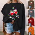 thumbnail image 4 of Gibobby Sudadera de Navidad para mujer Tops para mujer, de tamaño, sudadera de manga larga, suéter con capucha, blusa de otoño para chicas adolescentes(Negro,XG), 4 of 5