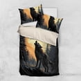 thumbnail image 1 of Personalized Estonia Bedding Set Wolf Howling At The Moon LT18, 1 of 7