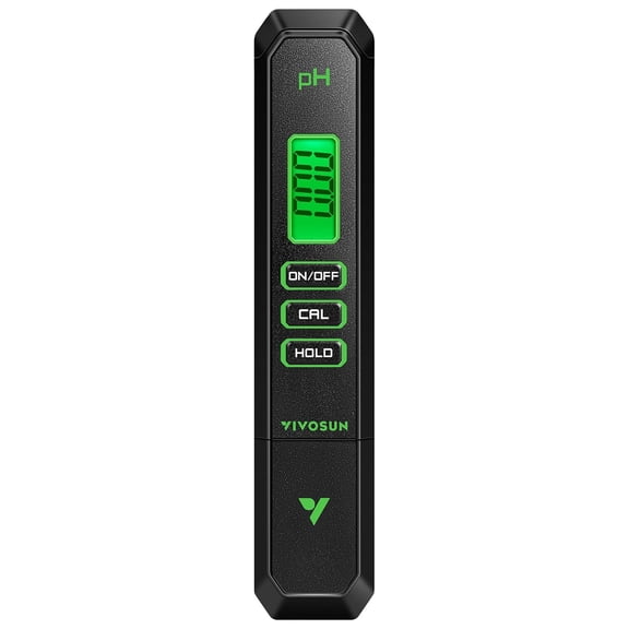 VIVOSUN Digital pH Meter 0.01 Accuracy Pen Tester for Water Hydroponics ±0.01 pH Accuracy, ATC, Auto Calibration, Backlit LCD, Memory, Compact, UL Certified, for Hydroponics Aquarium Pool Drinking