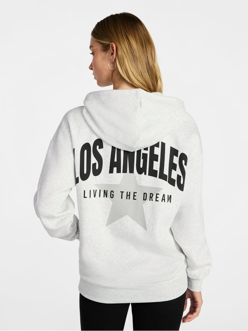 No Boundaries Essential Fleece Hoodie, Women's Sizes XXS-XXL