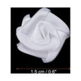 thumbnail image 2 of Unique Bargains Mini Satin Ribbon Roses Tiny Fabric Flowers Embellishments Rosettes Applique White 50 Pcs, 2 of 5