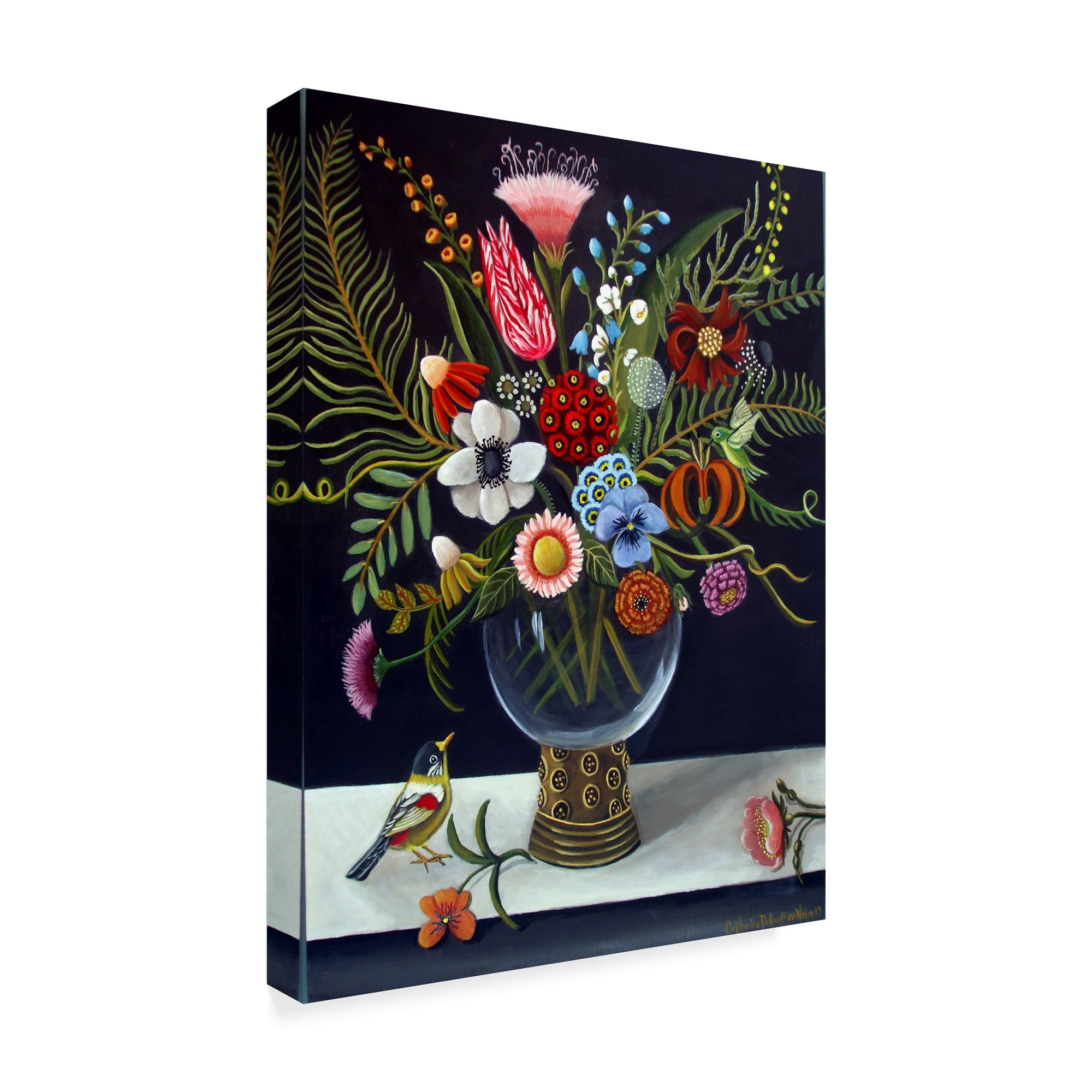 Trademark Fine Art 'Floral Best' Canvas Art by Catherine A Nolin
