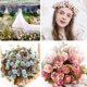 thumbnail image 4 of Ramo de Flores Artificiales, Paquete de 6 Unidades Ramo de Flores Secas Flor Rosa Lila para Decoración del Hogar, Novia, Boda, Fiesta, Festival, 4 of 4