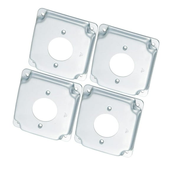 4Pieces Galvanized Alloy Electrical Panel Covers 4Inch Square Metal Box