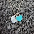 thumbnail image 1 of Tiffany & Co. Pendentif Cœur Double Émail Bleu 16 Pouces, 1 of 4