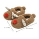 thumbnail image 3 of KAKOWELY 1 par de pantuflas navideñas de alce, pantuflas cálidas para el hogar, pantuflas flexibles, 3 of 4