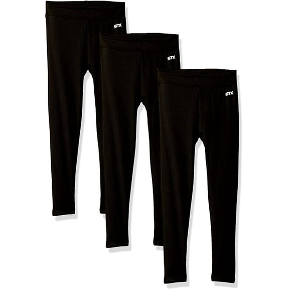 STX Girls' Youga Legging Pants, 3-Pack