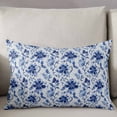 thumbnail image 3 of Blue Flower Throw Pillow Cover 20 x 36 Inch Decorative Pillow Cover Country Watercolor Floral Vintage Plant Lumbar Pillowcase Seasonal Rectangle Cushion Case for Couch Sofa Bed Living Room, 3 of 7