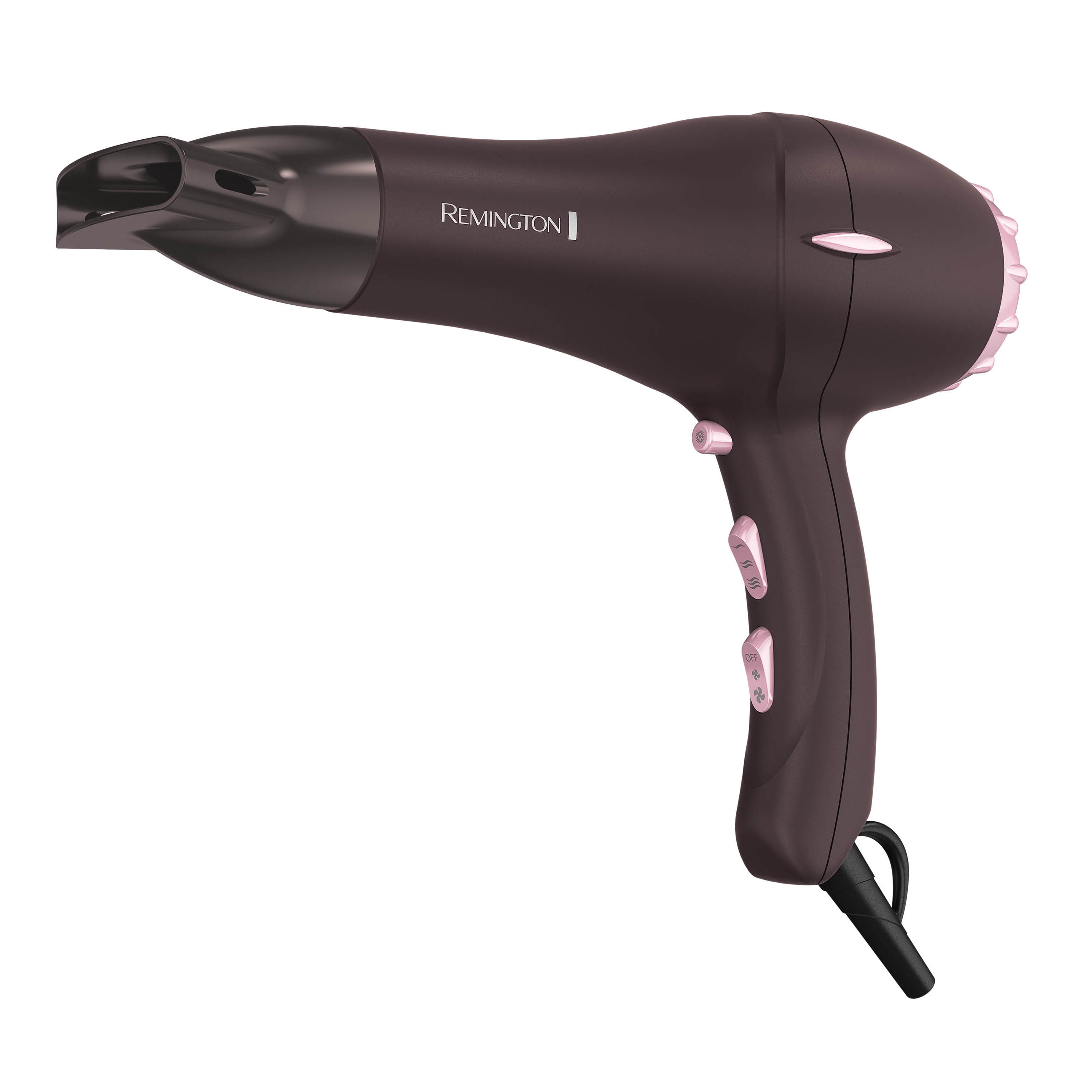 Remington Pro Pearl Soft Touch Professional Ceramic Hair Dryer with Concentrator and Diffuser, Ionic, 1875 Watts, Black - image 2 of 13